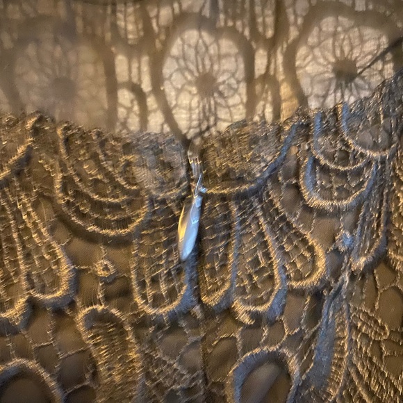 BB Dakota Black Lace/Crochet Cocktail Mini Dress w Scallop Trim - Picture 6 of 6